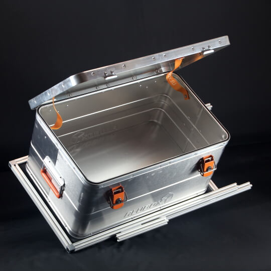 alu-inn 2 | Stauraum-Modul | Gleitauszug mit Alubox (ca. 47 Liter)